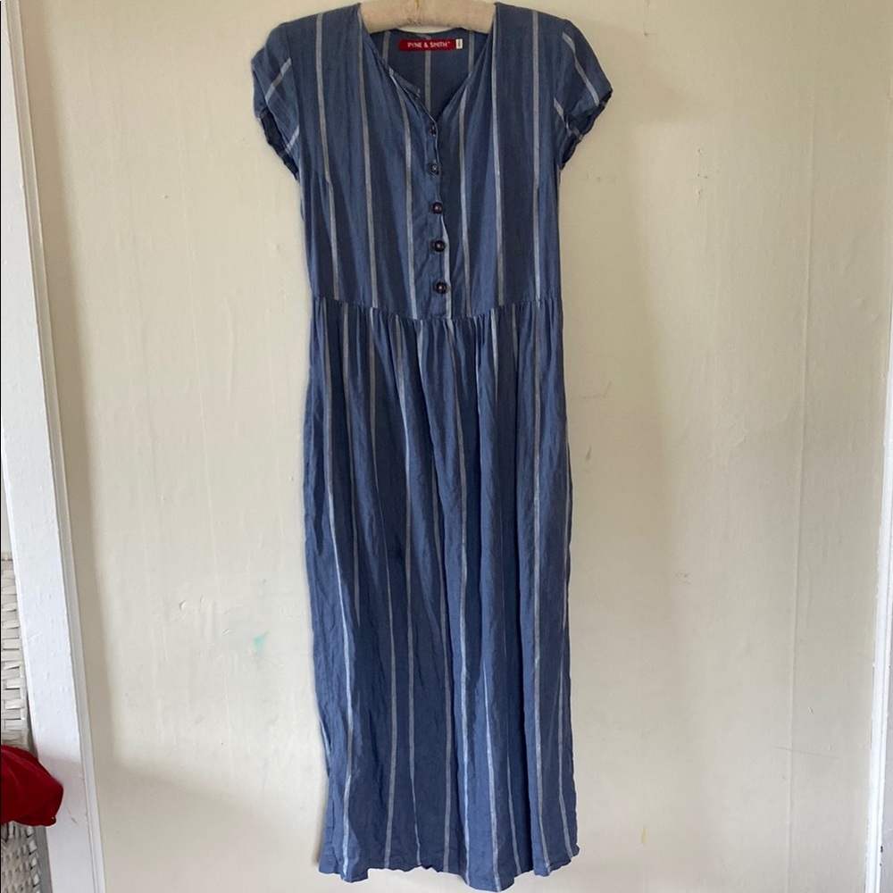 Linen midi dress